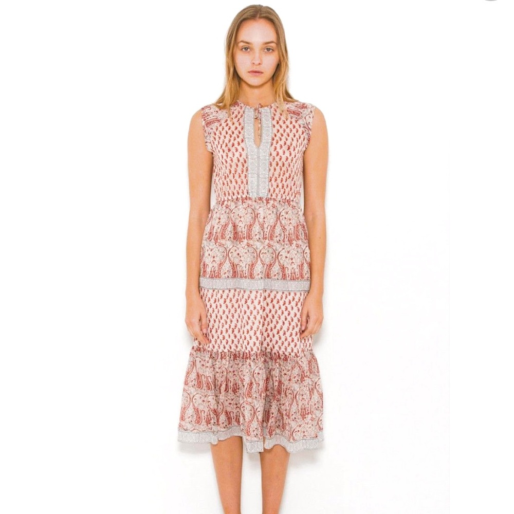Ulla Johnson | Tropez Paisley Tiered Midi Dress